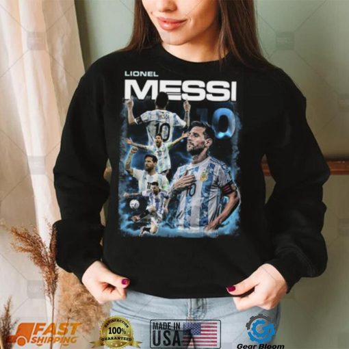 Lionel Messi Retro 90s Qatar World Cup T shirt