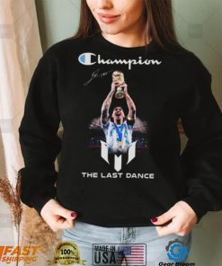 Lionel Messi World Cup 2022 Champions the last Dance signature shirt