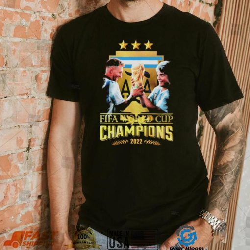 Lionel Messi and Diego Maradona Fifa World Cup Champions 2022 shirt