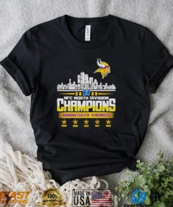 Minnesota Vikings players names 2022 NFC North Division city skyline Shirt