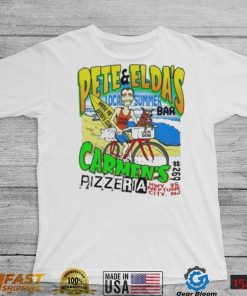 Local dog pete and eldas bar the shore’s famous pizzeria shirt
