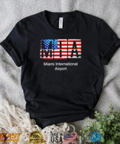 MIA Miami International Airport American flag shirt