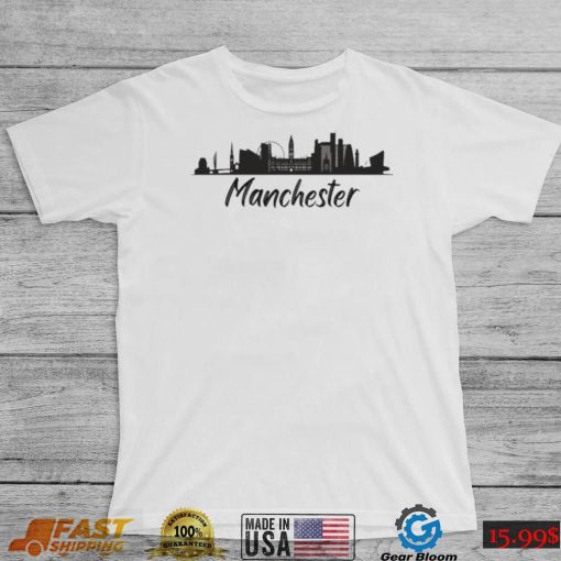 Manchester England Cityscape Skyline Silhouette Shirt