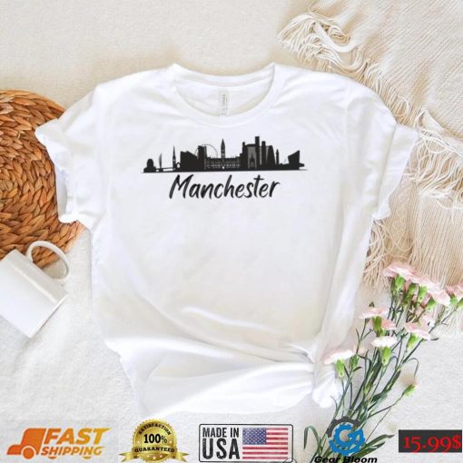 Manchester England Cityscape Skyline Silhouette Shirt