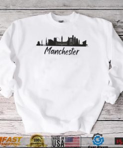 Manchester England Cityscape Skyline Silhouette Shirt