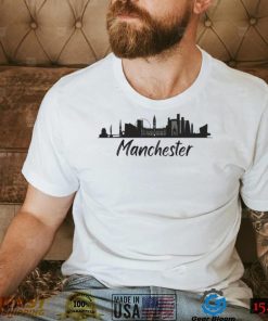 Manchester England Cityscape Skyline Silhouette Shirt