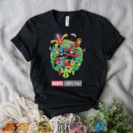 Marvel Christmas Wreath Shirt