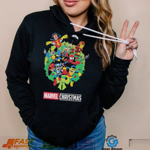 Marvel Christmas Wreath Shirt