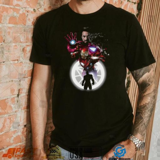 Marvel Iron Man Tony Stark Circle Light T shirt