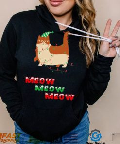 Meow Meow Meow Cat And Christmas Tree Shirt