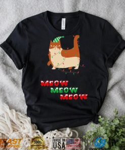 Meow Meow Meow Cat And Christmas Tree Shirt