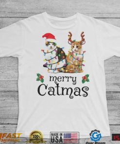 Merry Catmas Christmas Santa Cat Reindeer Cat Shirt