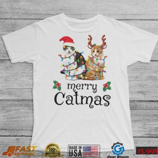 Merry Catmas Christmas Santa Cat Reindeer Cat Shirt