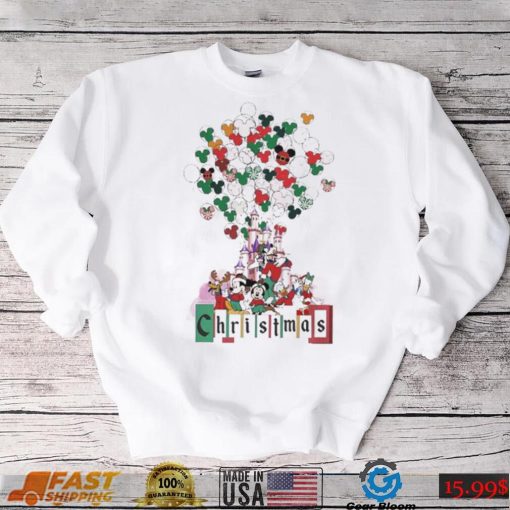 Merry Christmas Disney Christmas Character Balloons Shirt