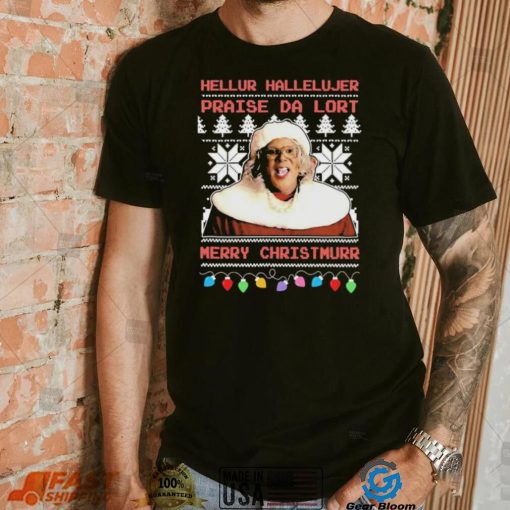 Merry Christmas Vintage Christmas Madea Hellur Hallelujer Praise Da Lort Tyler Perry Shirt