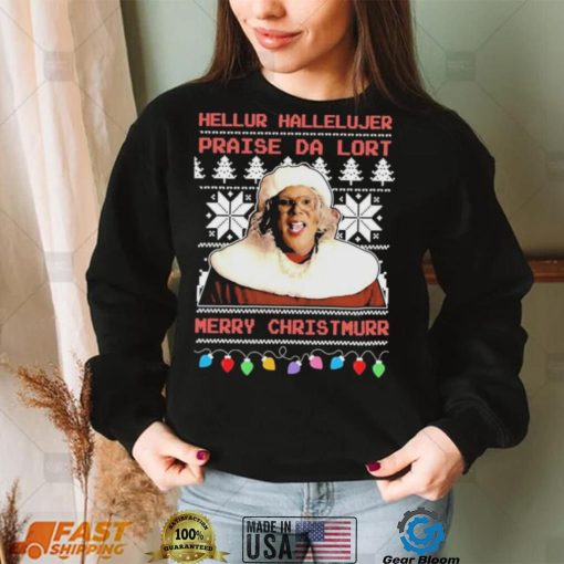 Merry Christmas Vintage Christmas Madea Hellur Hallelujer Praise Da Lort Tyler Perry Shirt