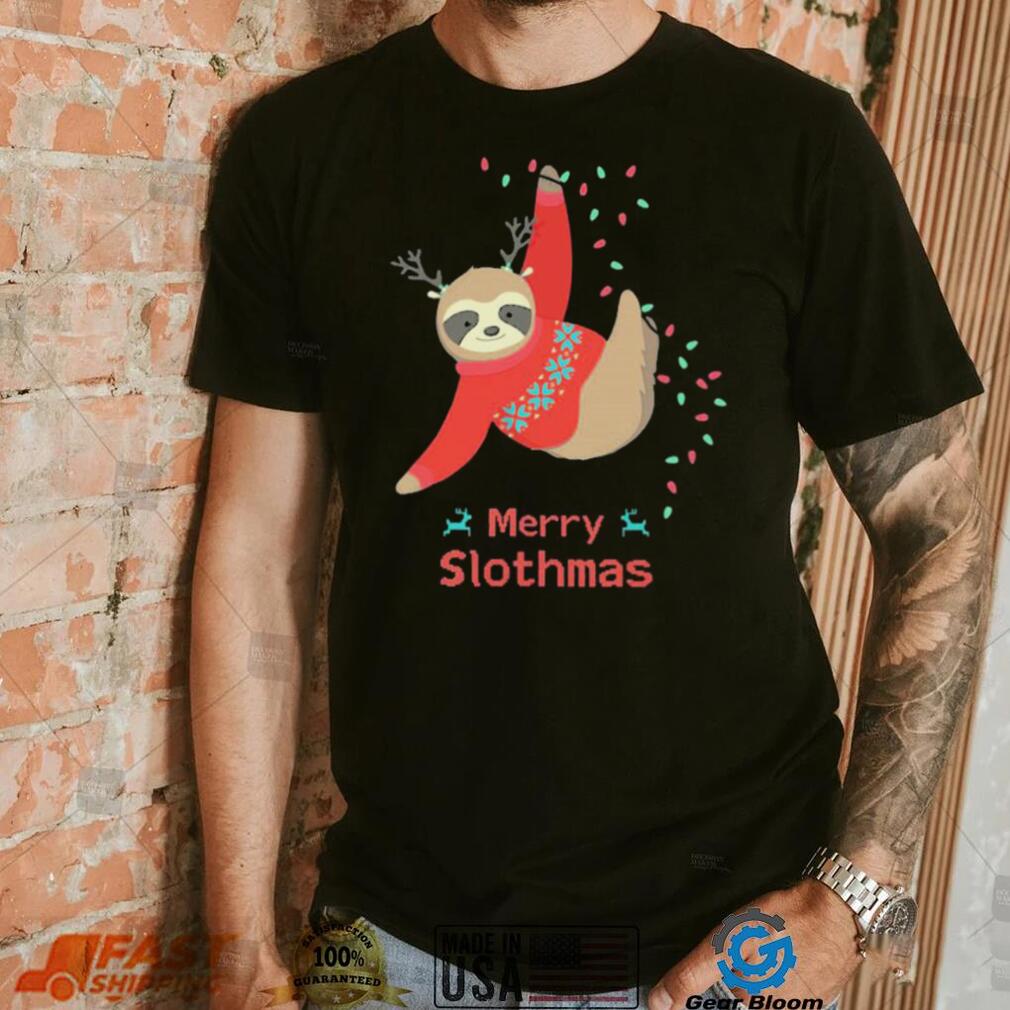 Merry Slothmas Christmas Sloth Shirt
