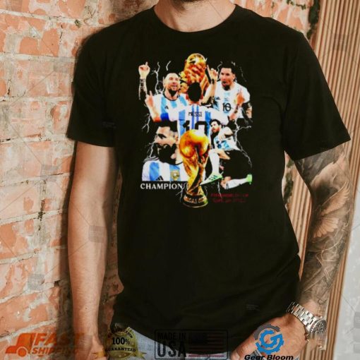 Messi World Cup Qatar 2022 Argentina Champions T Shirt