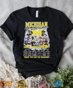 Michigan Wolverines 144th Anniversary 1879 2023 Thank You For The Memories Signatures Shirt