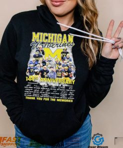 Michigan Wolverines 144th Anniversary 1879 2023 Thank You For The Memories Signatures Shirt