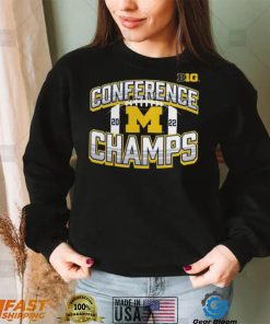 Michigan Wolverines 2022 Big Ten Football Conference Champions Icon Bold T Shirt