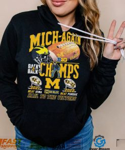 Michigan Wolverines Back To Back Big Ten Champs Hail To The Victors Shirt