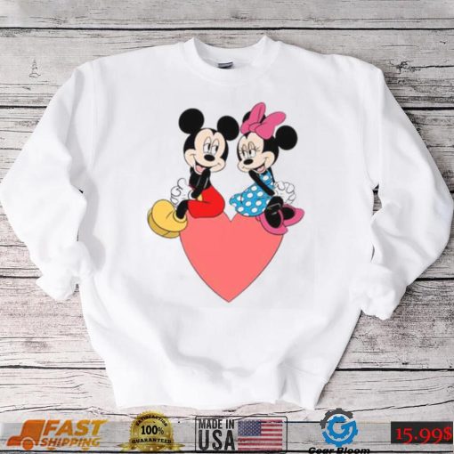 Mickey Mouse And Minnie Mouse Valentines Day Shirt