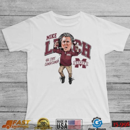 Mike Leach coach of Mississippi State Bulldogs caricature hail State Clanga Clanga shirt