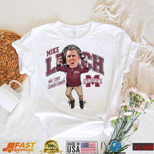 Mike leach caricature mississippI state university collection t shirt