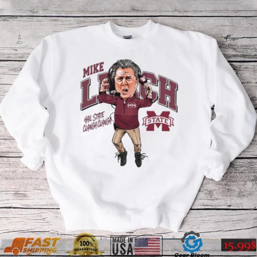 Mike leach caricature mississippI state university collection t shirt