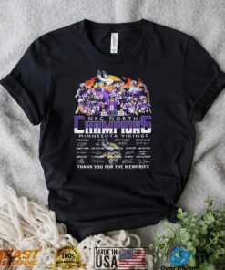 Minnesota Vikings 2022 NFC North Champions Thank You For The Memories Signatures Shirt