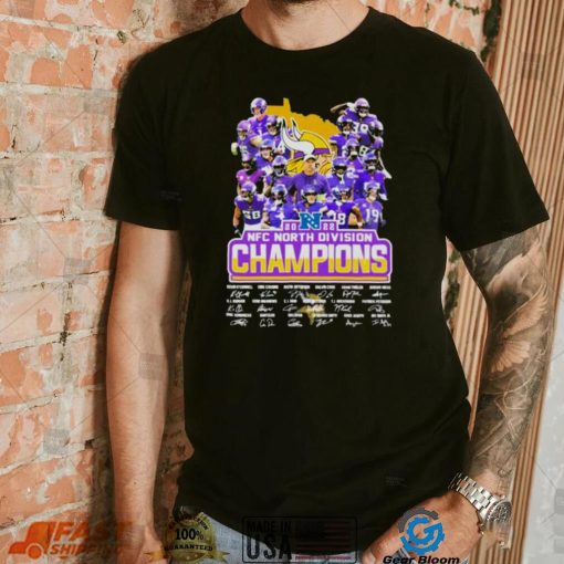 Minnesota Vikings 2022 NFC North Division Champions Signatures Shirt