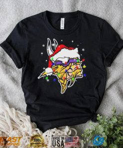 Minnesota vikings Santa Hat Christmas Light Shirt