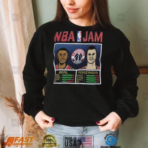 NBA Jam Washington Wizards Bradley Beal & Kristaps Porzingis Shirt