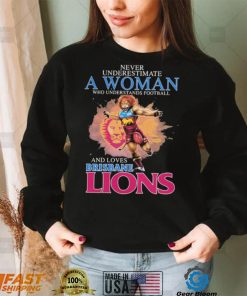 Never Underestimate A Woman Who Understands Baseball And Loves Brisbane Lions Shirt