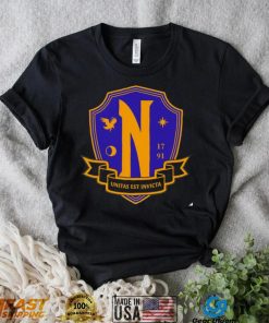 Nevermore Academy Wednesday Unitas Est Invicta logo shirt