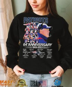 New England Patriots 64th Anniversary 1959 2023 Signatures Shirt