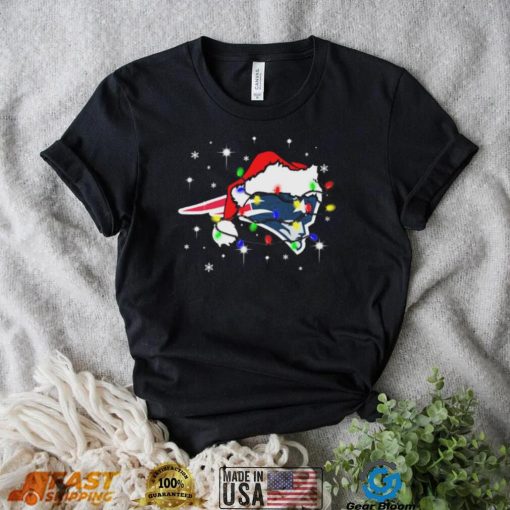 New England Patriots Santa Hat Christmas Light Shirt