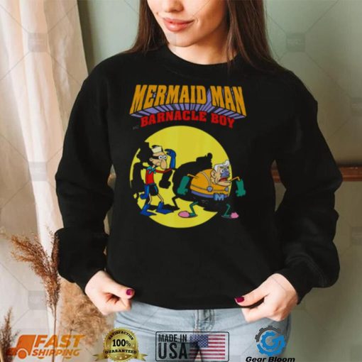 Nickelodeon Spongebob Mermaid Man Batman Comics Inspired shirt