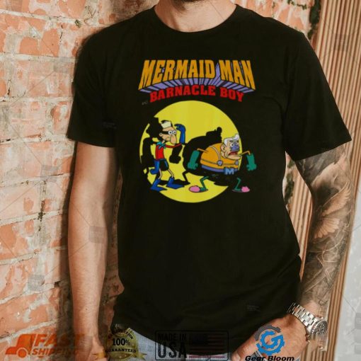 Nickelodeon Spongebob Mermaid Man Batman Comics Inspired shirt