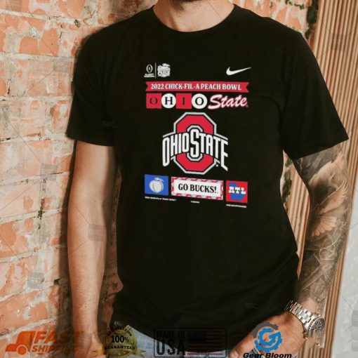 Nike 2022 23 College Football Playoff Peach Bowl Bound Ohio State Buckeyes Shirt