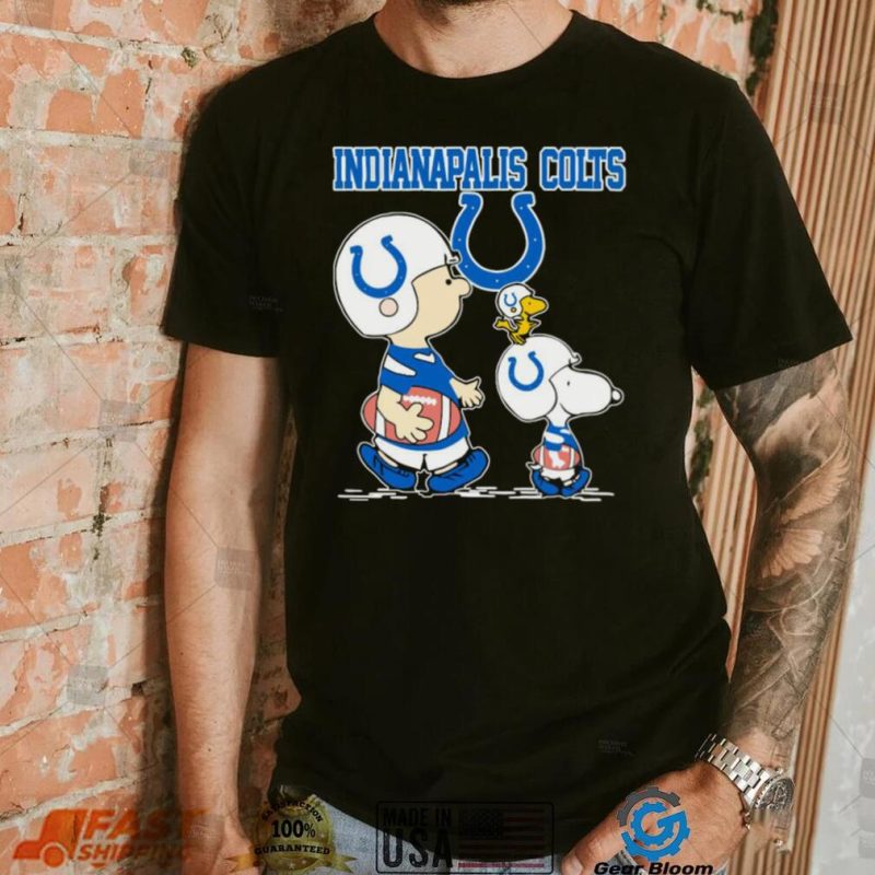 Official indianapolis Colts Let’s Play Football Together Snoopy Charlie Brown And Woodstock Shirt