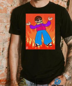 Oliver Tree In Flames Shirt