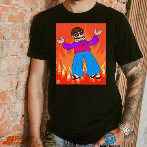 Oliver Tree In Flames Shirt