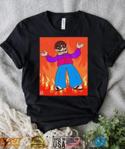 Oliver Tree In Flames Shirt