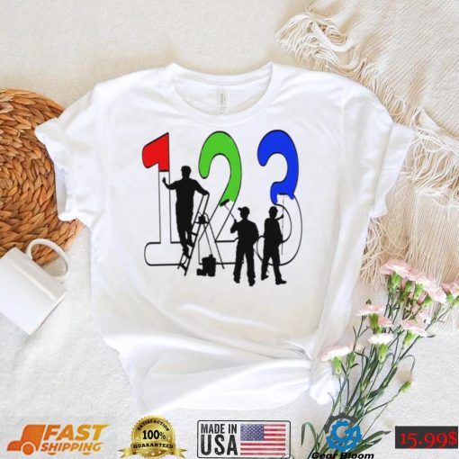 Paint by Numbers 1 2 3 art shirt