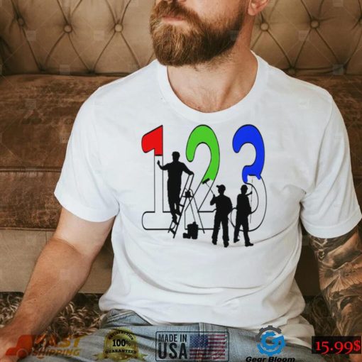 Paint by Numbers 1 2 3 art shirt