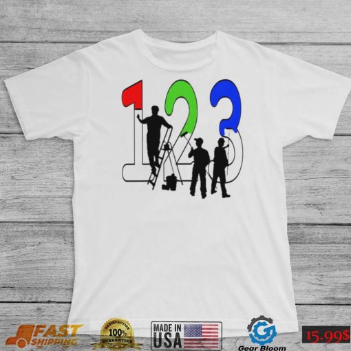 Paint by Numbers 1 2 3 art shirt