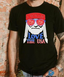 Patriotic distressed vintage I willie n love the usa willie nelson shirt