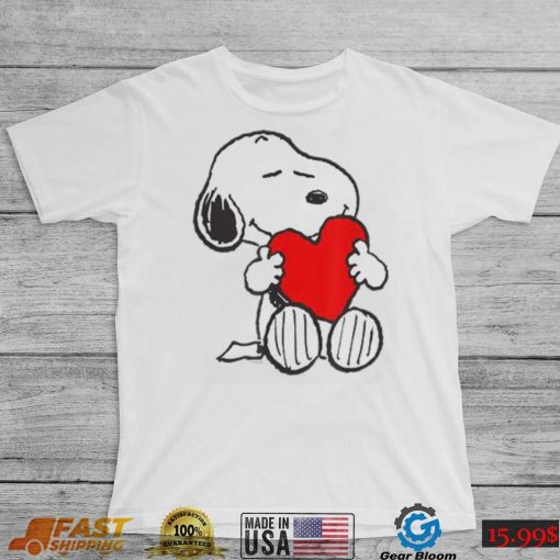 Peanuts Valentine Snoopy Hugging Heart Snoopy Valentine Shirt
